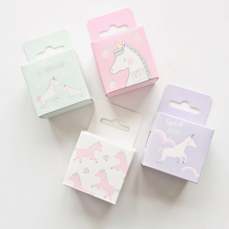 

2pcs/Box Sweet Unicorn Masking Tape Album Scrapbooking Decor Washi Tape School Supply Stationery