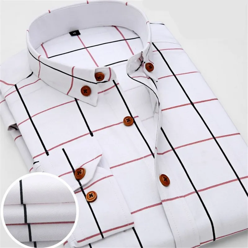 

BDLJ 2017 New Arrival Men's shirt Long Sleeve Shirt Mens Dress Shirts Brand Casual Fashion Business Style Shirts 100% Cotton
