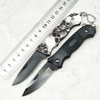 

Black Folding Blade Knife Camping Hunting Tactical Survival Knives Aluminum Handle Outdoor Pocket EDC Tools Gift Multifunction
