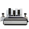 New simple and light luxury post-modern leather bed 1.8 m small apartment metal double bed storage leather bed ► Photo 2/6