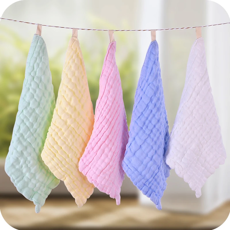 

1pc Children Baby Cotton Face Towel Baby Bath Towel Hand Towel