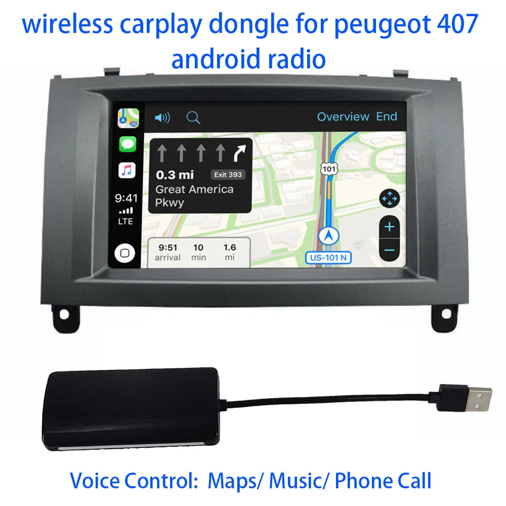 Smart Link Apple беспроводной ключ CarPlay для peugeot 407 Android автомобильный Радио мультимедийный плеер Carplay ключ с Android авто