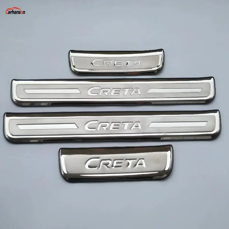 For Car Sticker Hyundai Creta 2014 2015 2016 2017 2018 Stainless Steel Door Sill Pedal Trim Auto Car-Styling Car Accessories