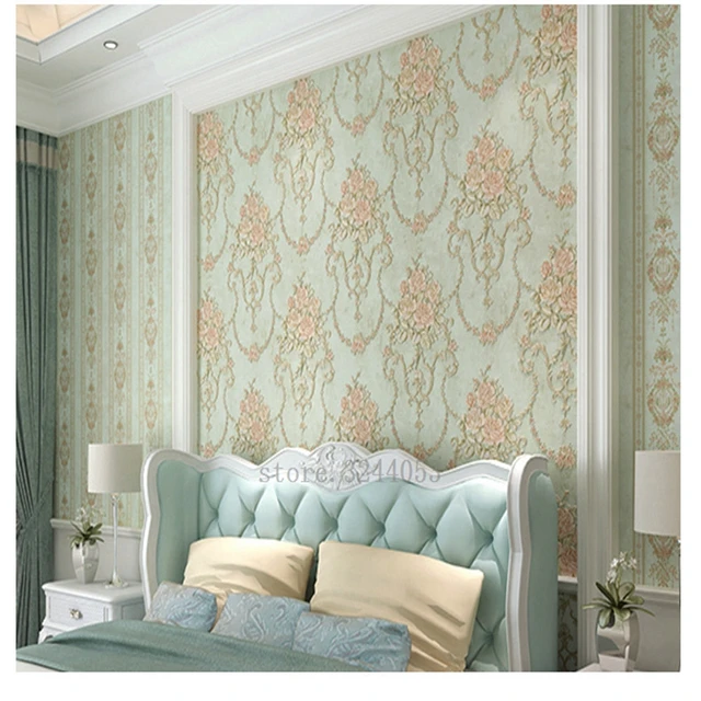 Grey 3D Victorian Damask Embossed Wallpaper Roll Home Decor Living Room