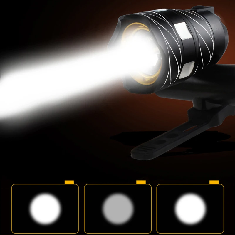 Best 2018 Hot Sale New Bicycle Light Bike Headlight Taillight Headlight USB Rechargeable Headlight High Brightness Drop ship 3