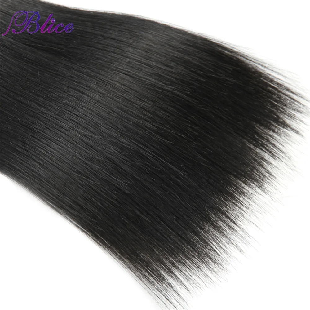 Hair Extensions Blice Synthetic Yaki Straight Weaving 100% Kanekalon Futura fiber 8-26 Inch Pure Color One piece Hair Bundles