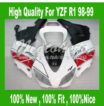 

Injection mold fairing for YAMAHA YZF R1 98 99 YZF R1 1998 1999 YZF1000 R1 98 99 YZF-R1 98 99 fairing kits red white black #s519