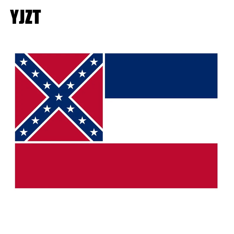 

YJZT 17.2CM*11.4CM Personality Mississippi State Flag Funny Car Sticker Decal PVC 6-0316