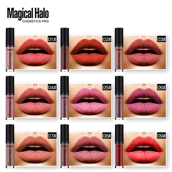 

Magical Halo Women Beauty Lip Makeup Sexy Long Lasting Waterproof Lip Gloss Matte Nude Liquid Lipstick Cosmetic Lipgloss Kit