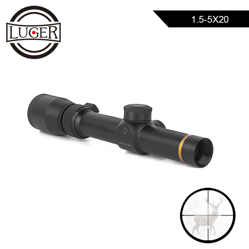 LUGER 1 5 5X20 охотничий прицел мил точка винтовка тактическая Оптика для винтовок