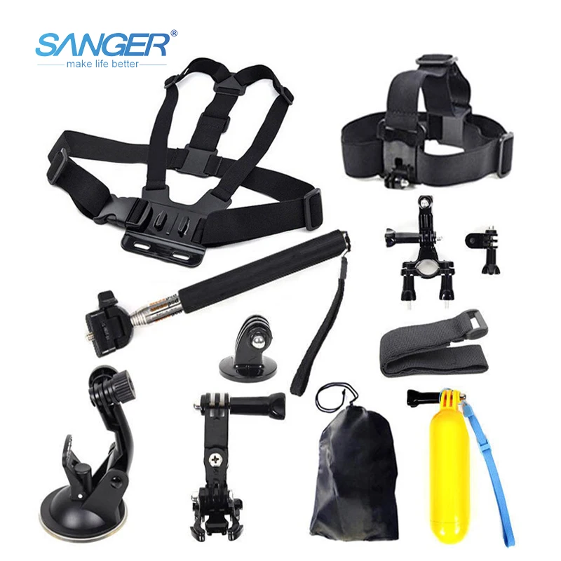 

SANGER for Gopro Accessories AEE Head Chest Mount Floating Monopod for Xiaomi Yi Action Camera Go Pro Hero 5 4 3+ SJCAM sj4000