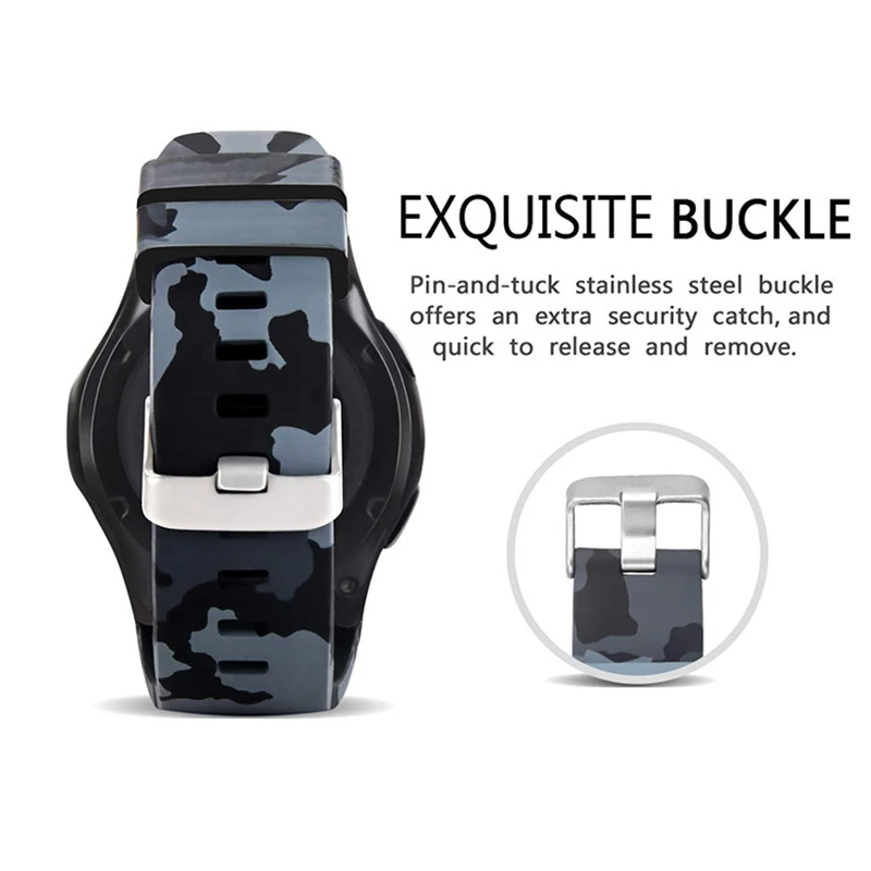 

Mjeess Gear S3 Frontier band for Samsung Galaxy watch 46mm strap 22mm Silicone watchband Bracelet Huawei watch GT strap S 3