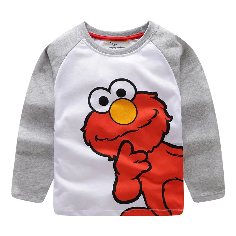 

Jumping Meters New Cartoon Children T shirts Cotton Fashion Kids Long Sleeve Hot Selling T shirts Tops Boys Girls Tees