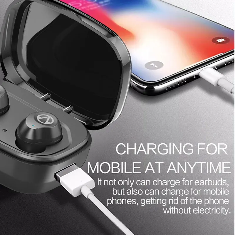 VTIN Touch control TWS Bluetooth V5.0 наушники стерео музыка IPX7 водонепроницаемые настоящие Беспроводные наушники с зарядным чехлом 1600 мАч