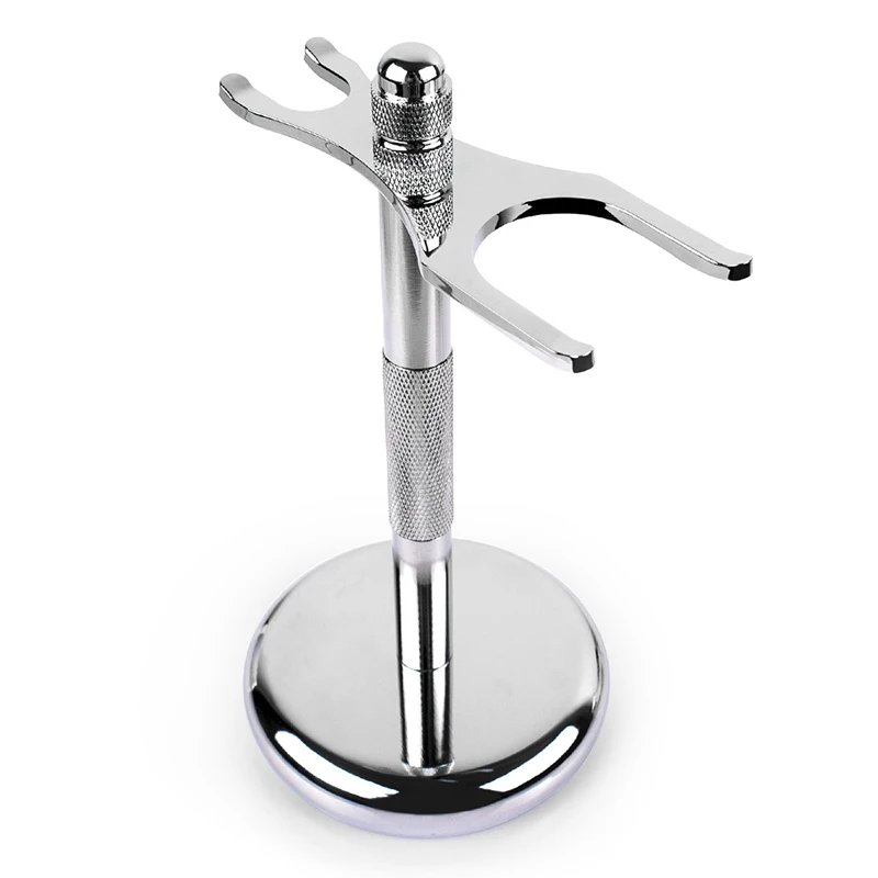 

QSHAVE Men Razor Holder Stainless Steel Shaving Brush Stand Safety Razor It Razor Holder 15cm Razor Rack & Brush not including