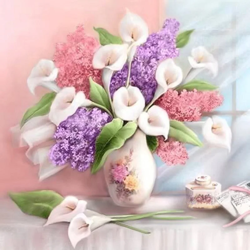 Flowers-5D-DIY-Diamond-Painting-Cross-Stitch-Beautiful-lilies-Picture-Rhinestones-Diamond-Embroidery-Crystal-Home-Decor
