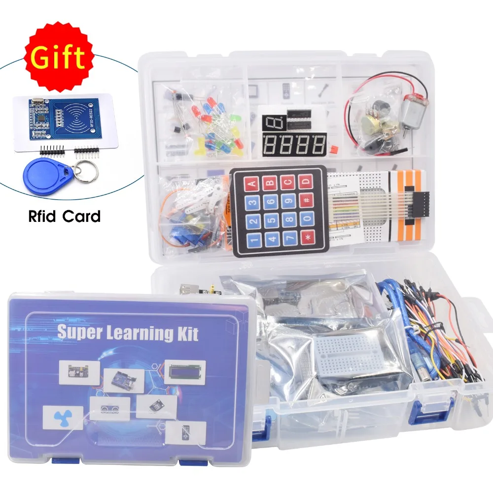 The Most Complete Starter Kit for Arduino UNO R3 with Rfid card / Relay Module/ Stepper Motor /including Tutorial