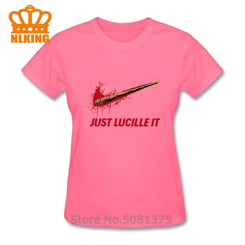 3XL Для женщин футболка negan просто Люсиль это футболка Ходячие мертвецы, ниган футболка летние модные Топы И Футболки в стиле хипстер женский Camisetas - Цвет: Pink