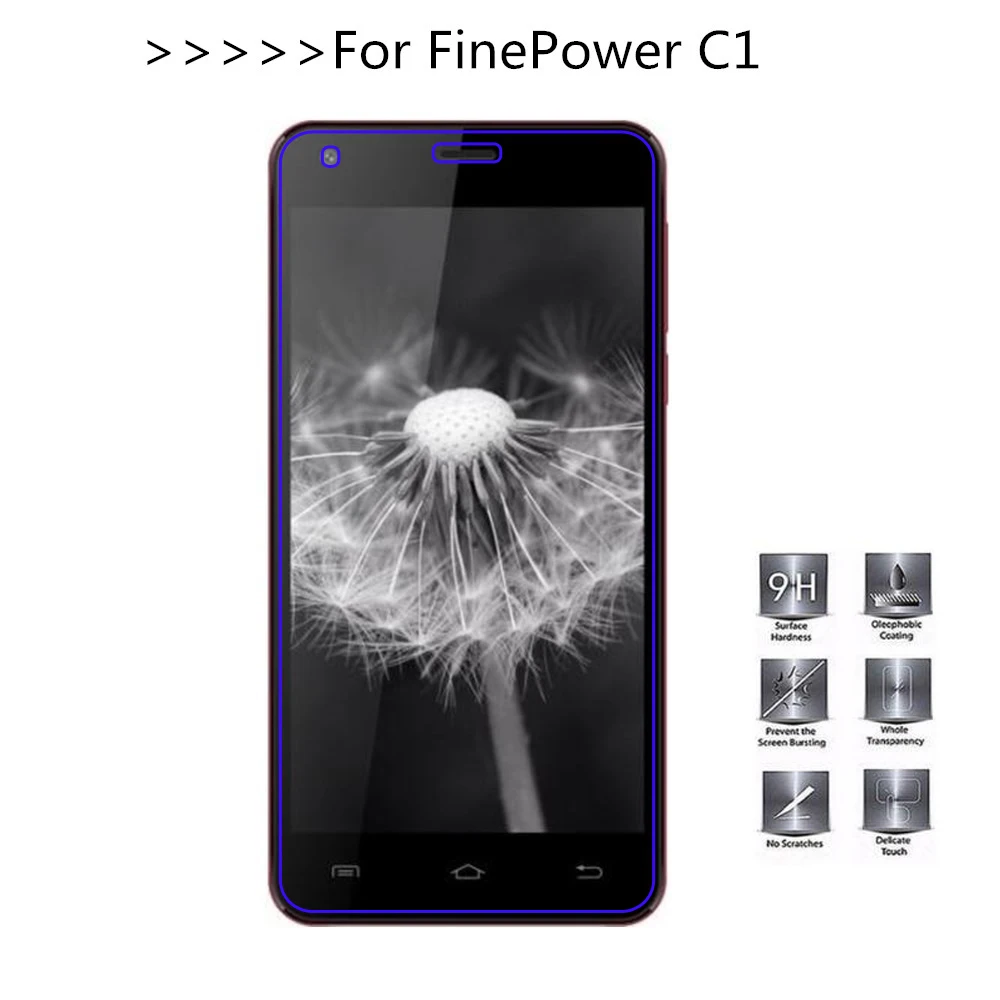 

2PCS For FinePower C1 Tempered Glass 2.5D 9H Protective Film Explosion-proof LCD Screen Protector For FinePower C1