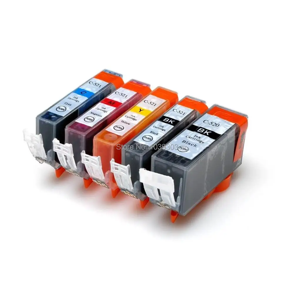 

5 X PGI520 CLI521 520 521 Compatible ink cartridge For canon Pixma MP540 MP550 MP560 MP620 MP630 MP640 MP980 MP990 MX860 MX870