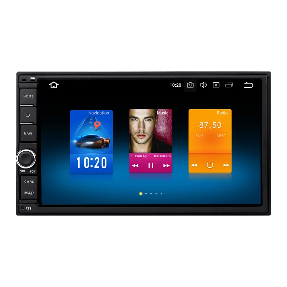 Excellent 7" Car Multimedia ndroid 8.0 Octa Core 4G+32G Universal Double 2 Din for Nissan Toyota Car Audio Stereo GPS Navigation Radio 6