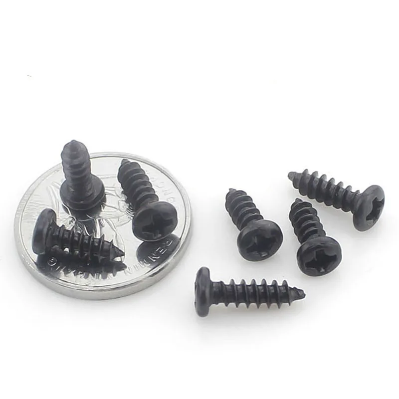 

200PCS-M1.4*3/4/5/6/8/10 Pan Head Self Tapping Screws Phillips Head Tapping Screws