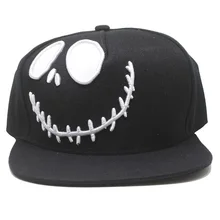 Для мужчин женщин Мода Вышитые мультфильм Кошмар перед Рождество кепки В Стиле Хип-Хоп регулируемые кнопки назад шапки