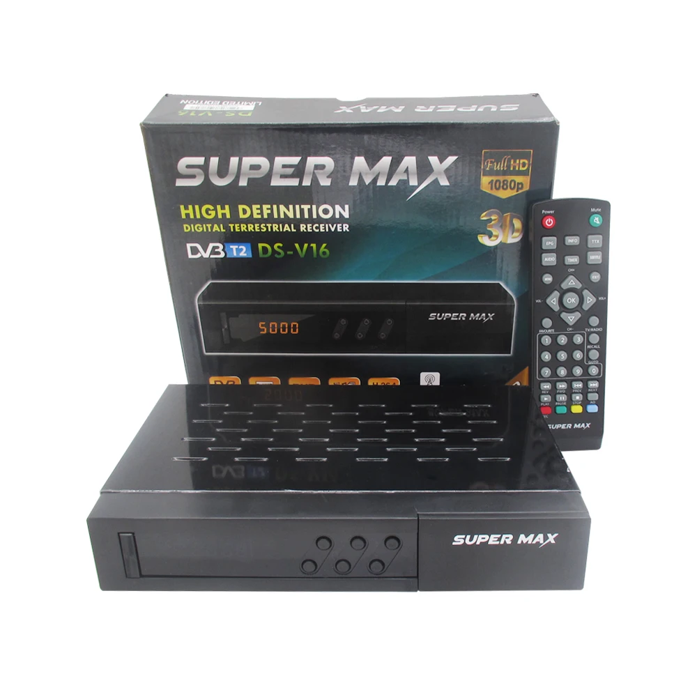 Супер Макс DVB-T2 DVB-T цифровой эфирный ТВ приемник Поддержка USB WiFi Youtube MPEG-4 H.264 1080P ТВ Тернер рецептор для Европы