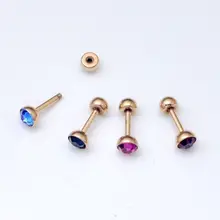 Розовое золото 4,5 мм серьги-гвоздики титановые heterochrosis модные 316l мужские часы из нержавеющей стали, сережки-шпильки 2221