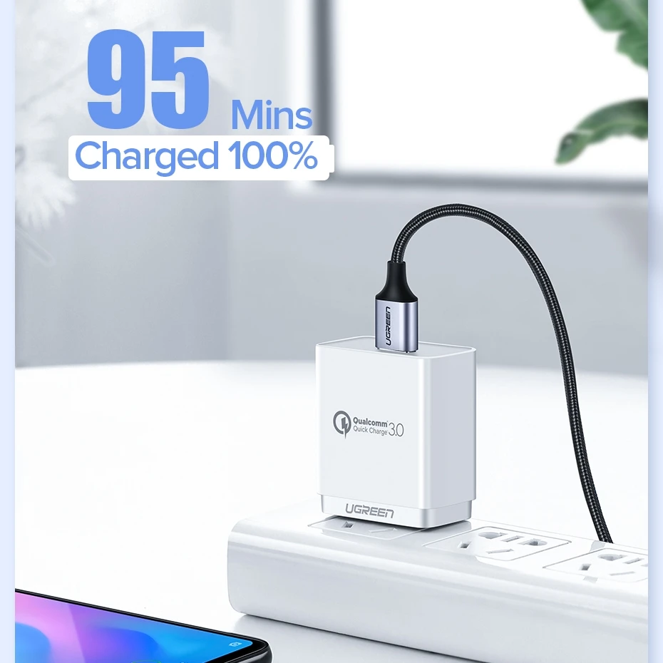 Ugreen usb type c кабель для быстрой зарядки кабель для передачи данных для samsung Galaxy S9 S8 кабель для мобильного телефона для huawei xiaomi 9 8 зарядное устройство короткое