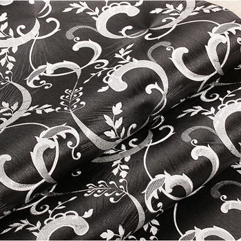 

Black Modern 3D Floral Wallpaper 3D Embossed PVC Waterproof Wallpaper Roll Living Room Bedroom TV Background Wall Paper Rolls