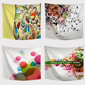 

Hot Sale Geometric Pattern Decorative Carpet Wall Hanging Tapestry Art Printed Colored Flowers Tapestries Picnic Mat Table Cloth