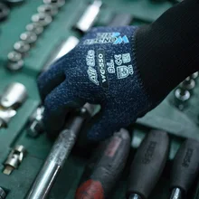 Чудо-сцепление 4121X-4131 сертифицированная безопасность одна пара Хлопковых Носков рабочие перчатки с ПУ-покрытием ладонной части с латексным покрытием перчатки