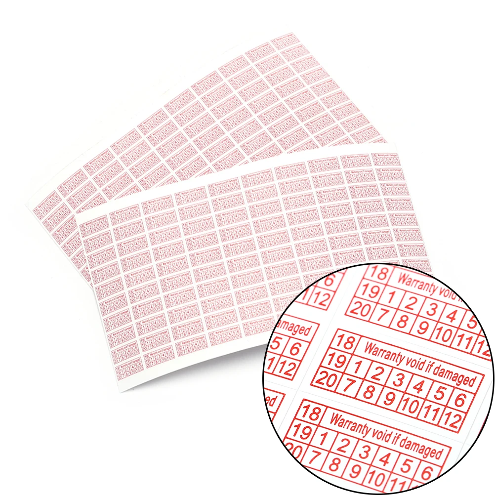 

2Sheets Void If Damaged Protection Security Label Sticker Seal shredded paper 2018-2020 Warranty