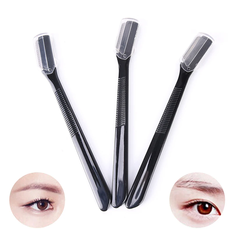 3PCS Mini Eyebrow Trimmer Safe Shaving Razors Small Size Blade Women