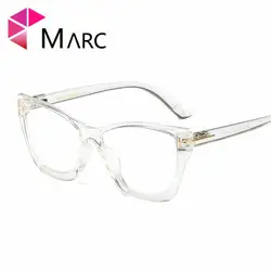 Марк новый Женская оправа глаз очки мода прозрачные линзы 2019 кошачий тренд прозрачный рамки одноцветное квадратный личность 97652 1