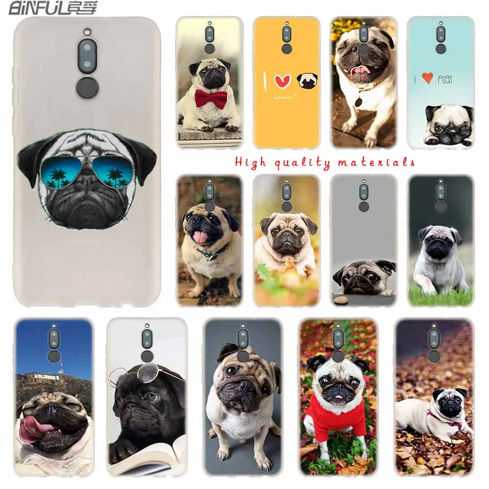 Милый чехол desire Pug мягкие силиконовые чехлы для Huawei Mate 10 Lite 20 Pro 20X S Y5 2017 Y9 2018 2019 NOVA 3