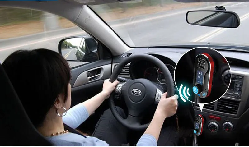 Горячая voiture fm-передатчик MP3 плеер беспроводной Bluetooth музыка громкой связи беспроводной автомобильный комплект USB зарядное устройство SD lcd 2 цвета