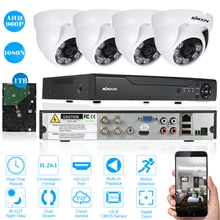 KKmoon 4CH CCTV Системы 4CH 1080N DVR 960 P 4 шт. Ночное видение внутренняя камера видеонаблюдения для дома безопасности Системы наблюдения Наборы 1 ТБ