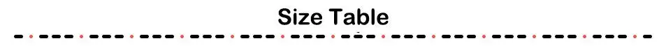 size table