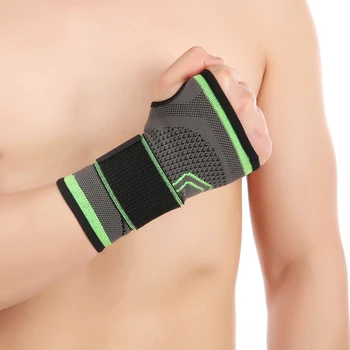 

SIBOTE 3D weaving high elastic bandage fitness yoga wrist palm support crossfit powerlifting gym palm pad protector #SBT72