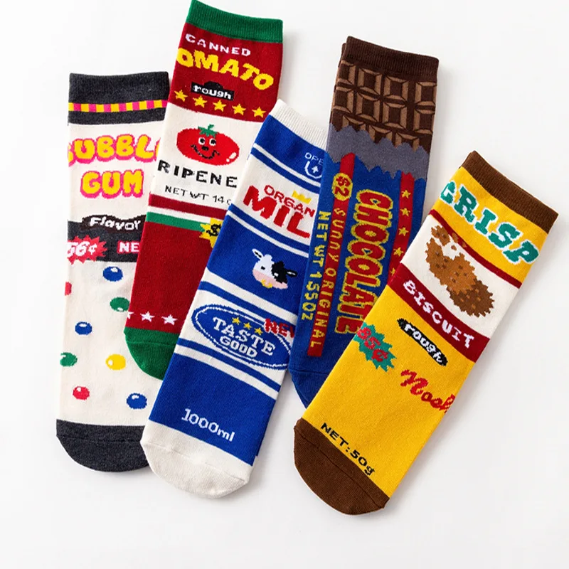 Носки Без Пятки Hong Kong Milk Harajuku скейтборд унисекс хлопок Sox корейского размера плюс
