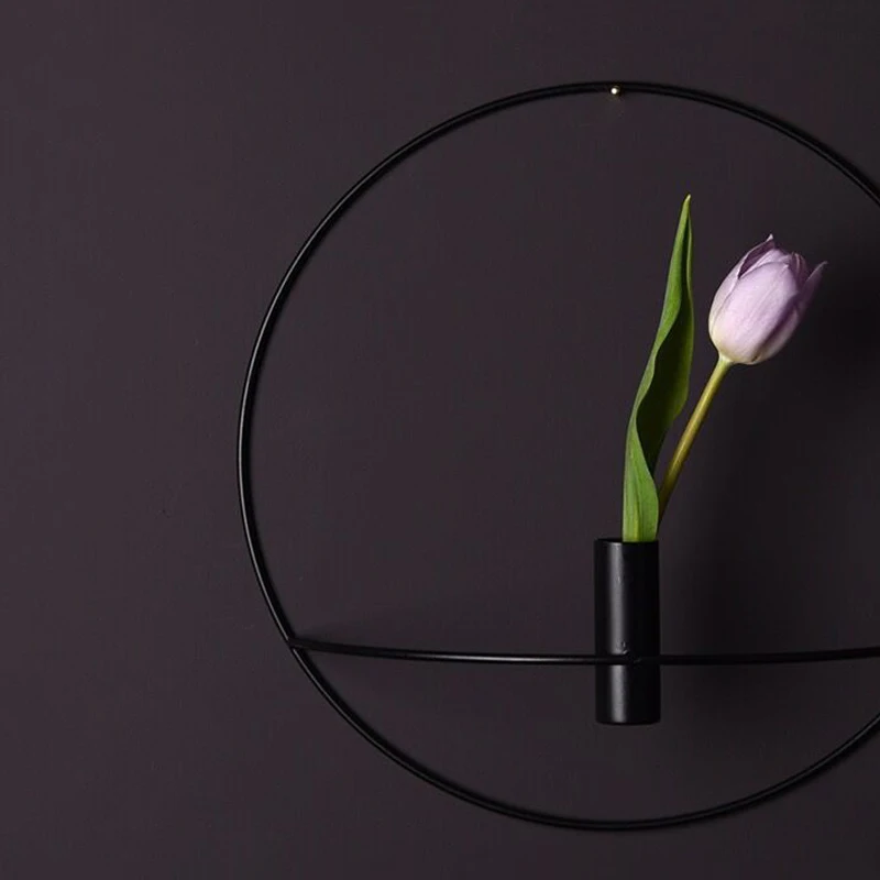 3D Metal Candlestick Wall Mounted Candle Holder Geometric Tea Light Home Decor DAG-ship