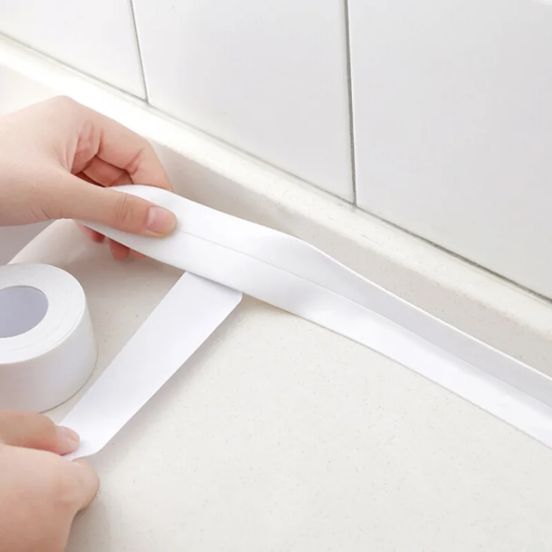 ПВХ водонепроницаемый плесени клейкая лента кухня ванная комната соединение радиатора стикер для трещин ванная комната угловая линия клейкая лента