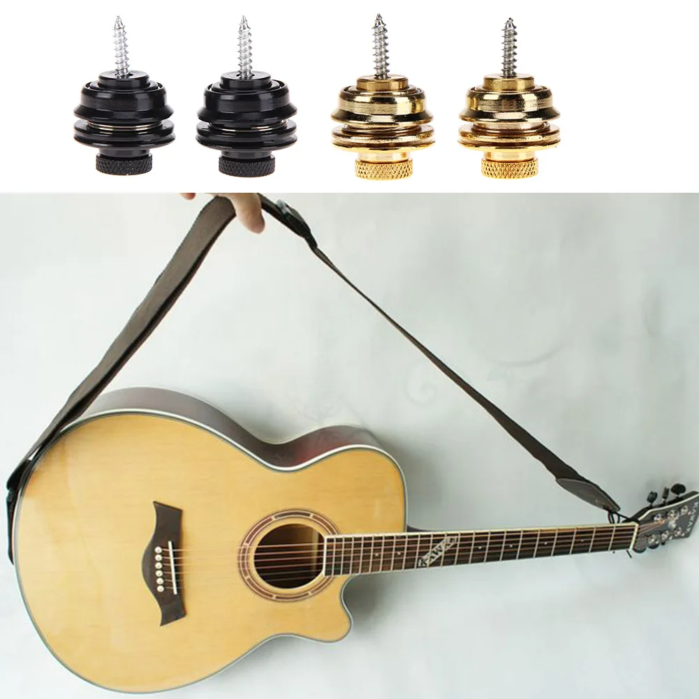 New 2PCS Guitar Strap Lock Anti Skid Straplocks Electric