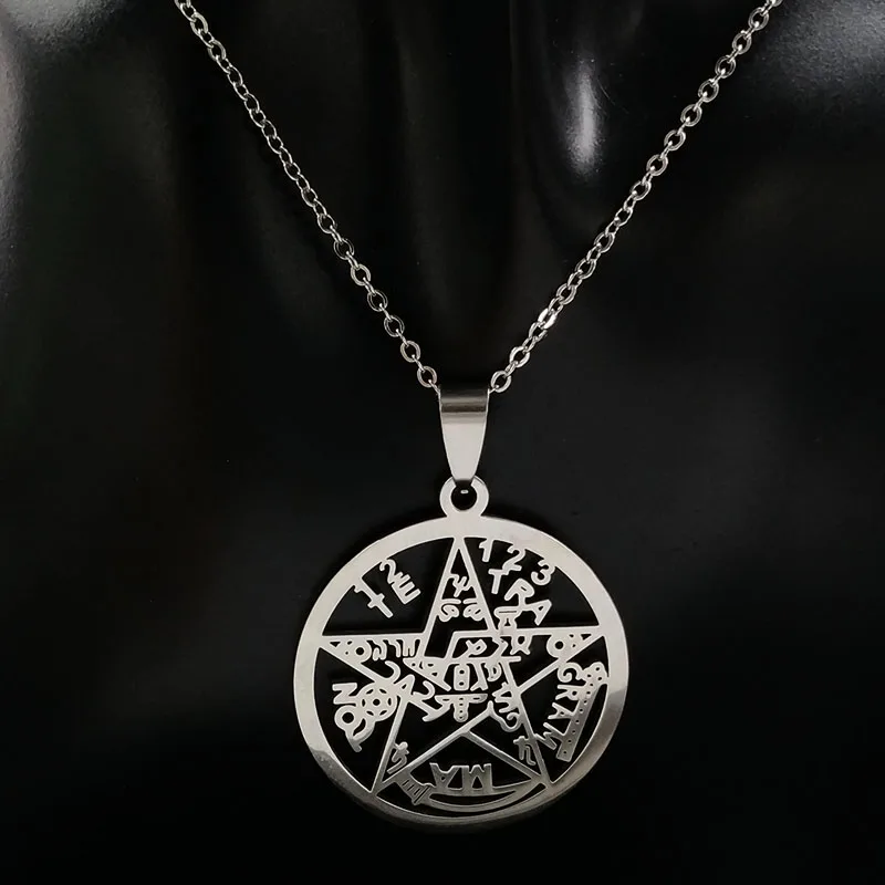 Ожерелье из нержавеющей стали Star Of David для женщин и мужчин серебряный цвет