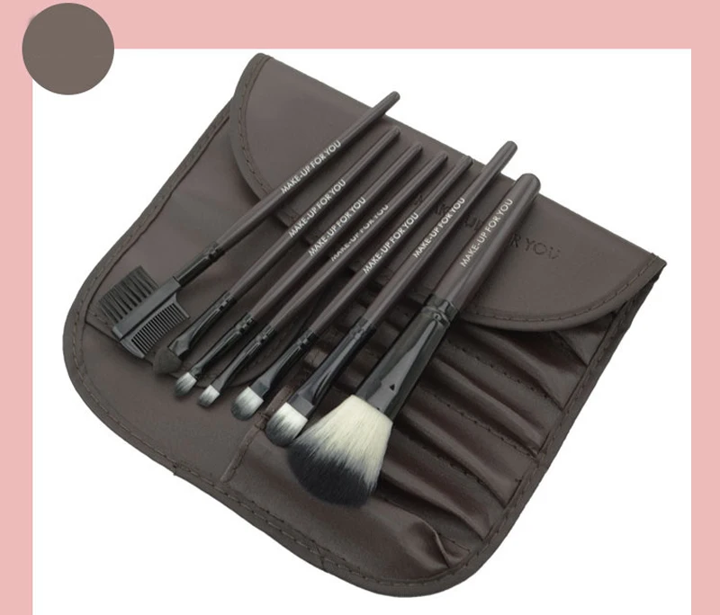 7 Pcs Natural Eye Makeup Brushes Tool Set Cosmetic Foundation Make Up Brushes Bag Eyeshadow Eyebrow Eyelash Lip Brush Beauty Kit (4)