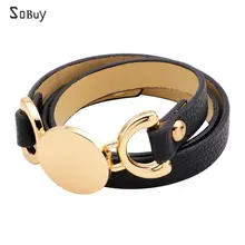 Дизайн длинный обертывание черный кожаный браслет панк металлические женские браслеты с подвесками Викинги Бохо женские ювелирные изделия