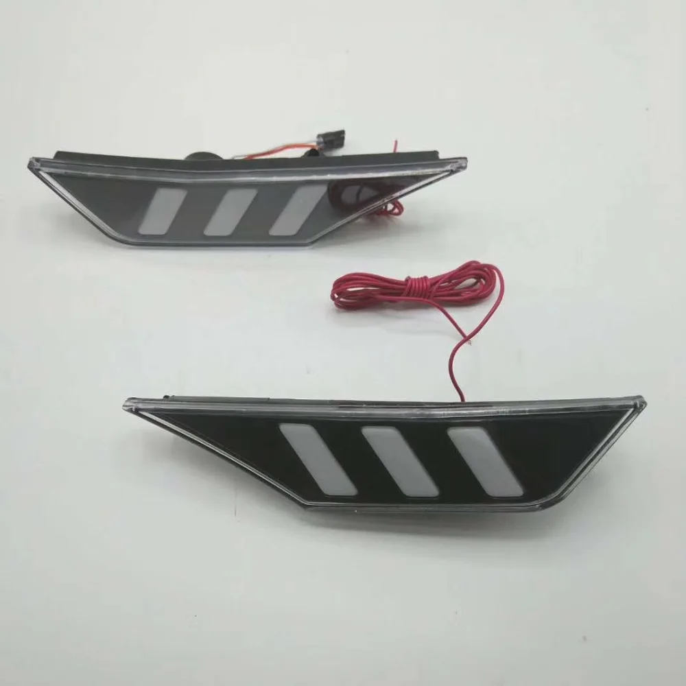 Qirun led drl daytime running lights daylights with side yellow turn