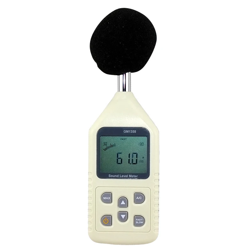 

High Precision GM1358 30-130dB Digital sound level meter meters noise tester in decibels LCD A/C FAST/SLOW dB screen New